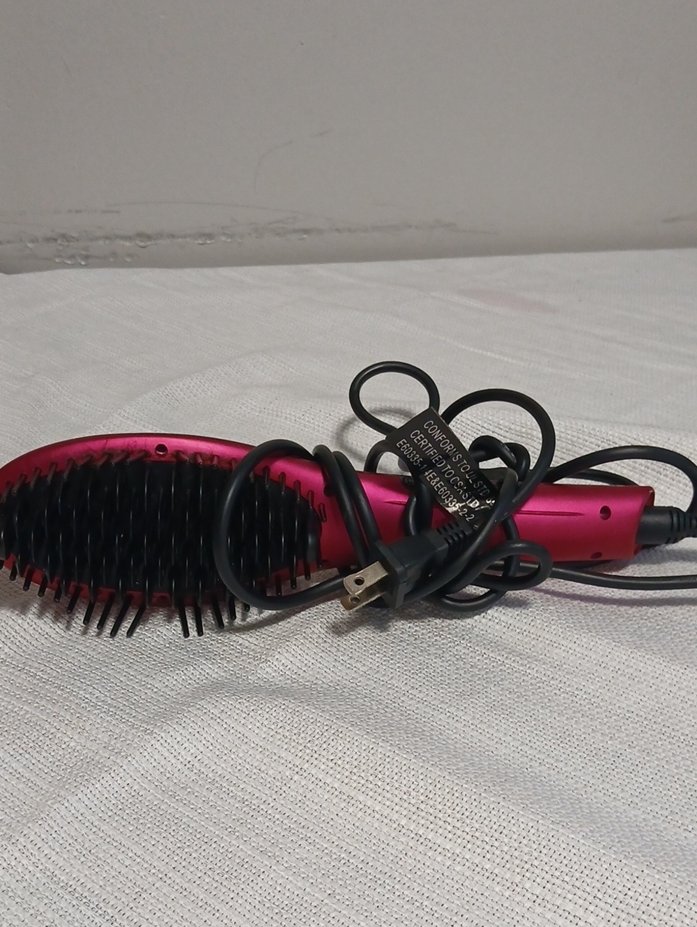 NEO Ceramic Heated Hair Straightening Brush - Pink